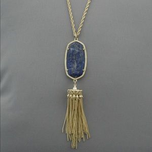 Kendra Scott Rayne Necklace in Raw Cut Lapis